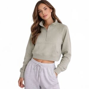 Danskin Light Gray Half-Zip Hoodie